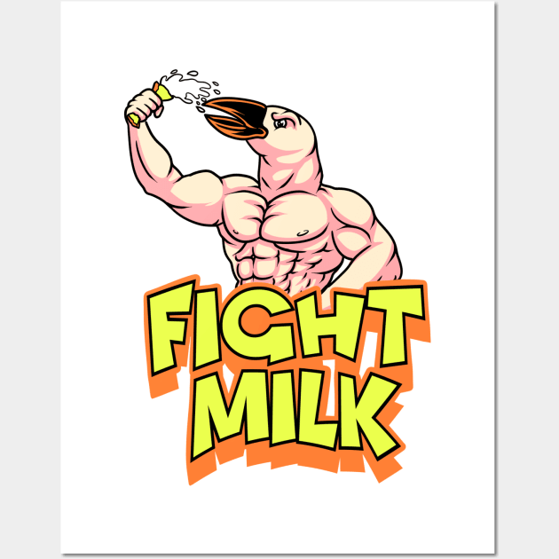 Fight Milk Wall Art by theyoiy